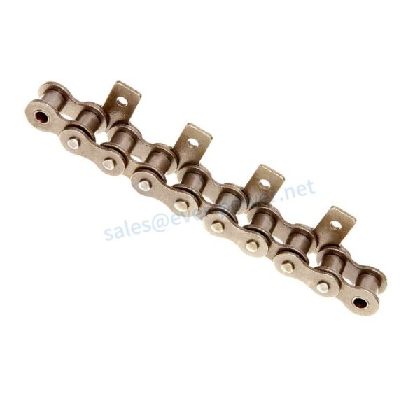 Pivoting pan conveyor chains
