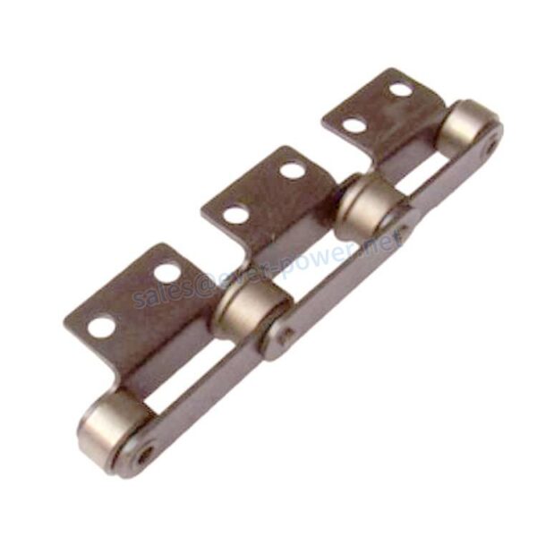 Double pitch conveyor chain attachments