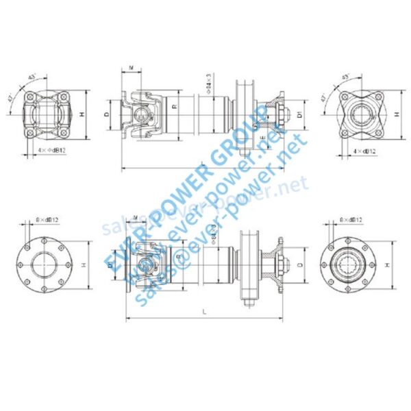Heavy duty drive shaft for truck