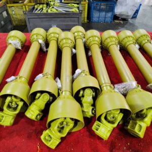 T1 pto shaft plastic guard 740mm yellow straight cover spline tube shaft with forging yoke for trailer